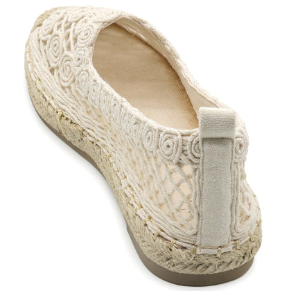 Beige Crochet Espadrilles