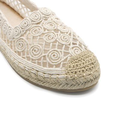 Beige Crochet Espadrilles