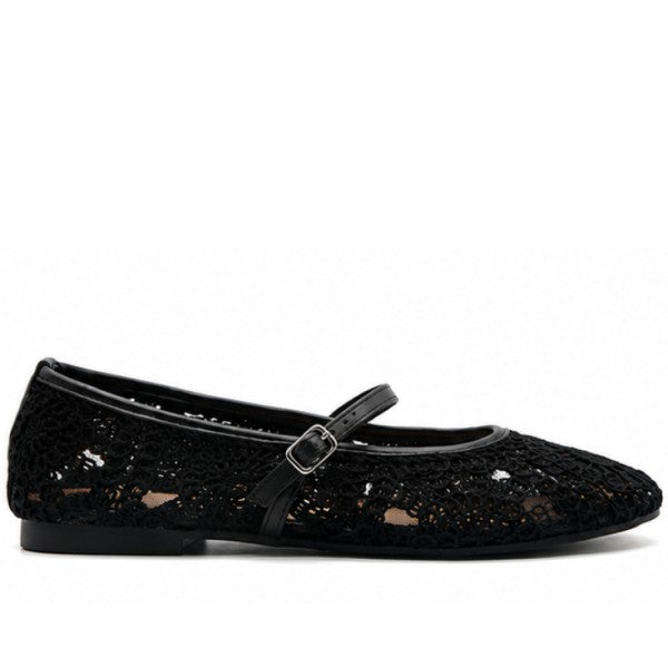 Black Crochet Maryjanes