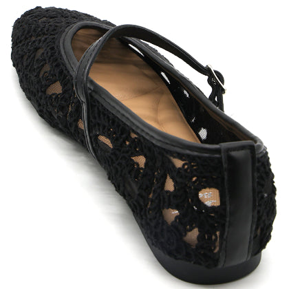 Black Crochet Maryjanes