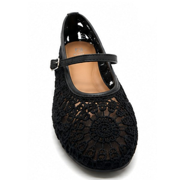 Black Crochet Maryjanes