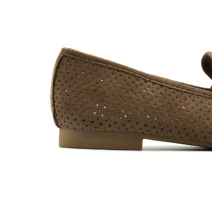 Brown Suede Penny Loafer