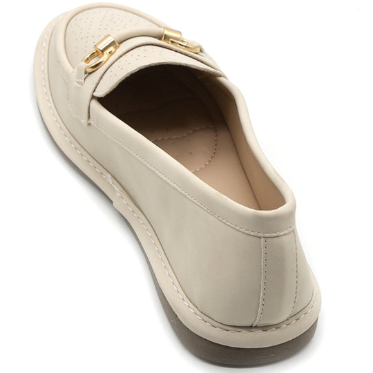 Beige Soft-Step Horsebit Moccasin