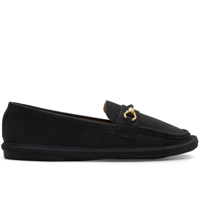 Black Soft-Step Horsebit Moccasin