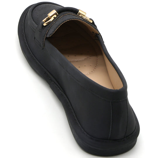 Black Soft-Step Horsebit Moccasin