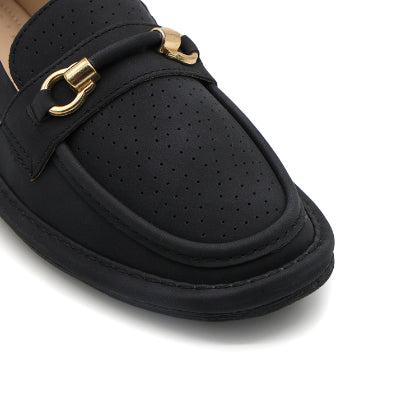 Black Soft-Step Horsebit Moccasin