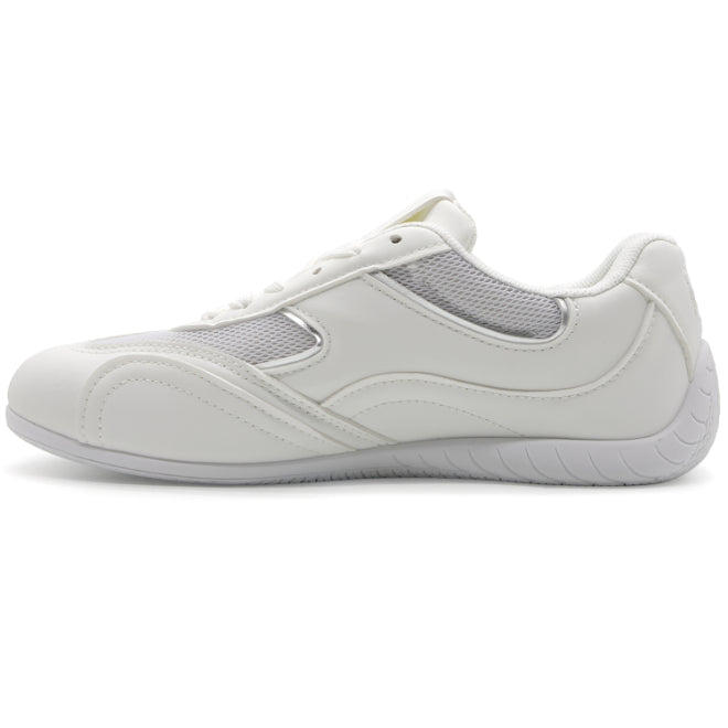White Retro Court Sneaker in White – inner side view