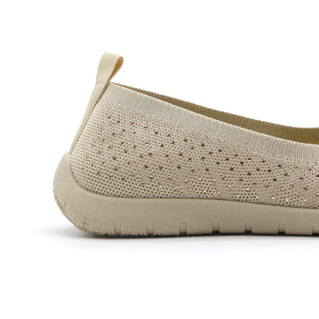 Beige Bedazzled Flexi-Knit Ballerina – view 6