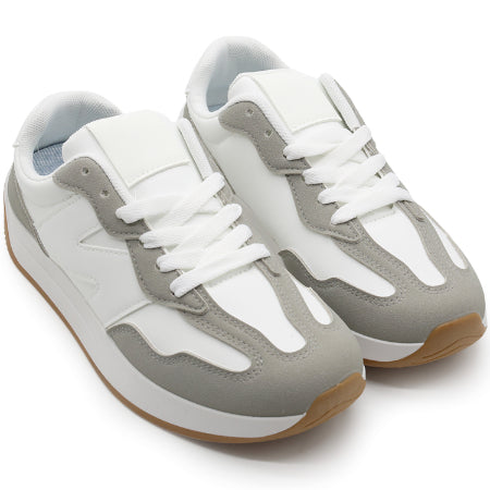 White Retro Side-Stripe Runner – view 2