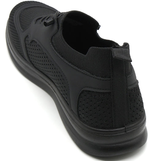 Black Panelled Knit Sneaker – view 4