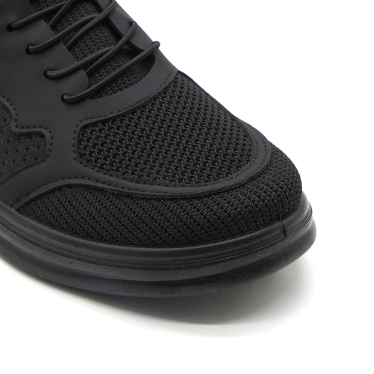 Black Panelled Knit Sneaker – view 7