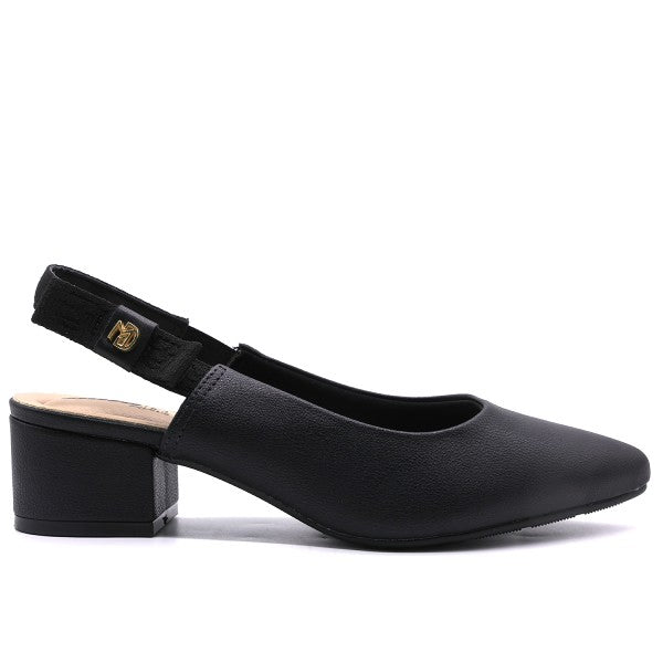 BR Black Pointed Slingbacks