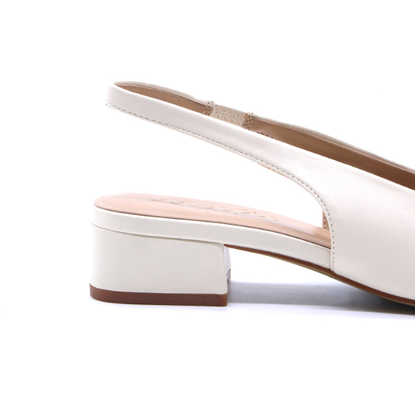 Cream Square Toe Slingbacks – view 6