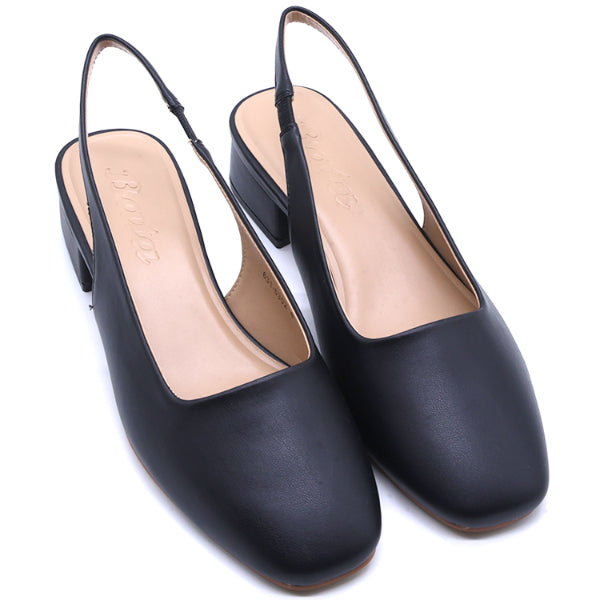Black Square Toe Slingbacks – view 2