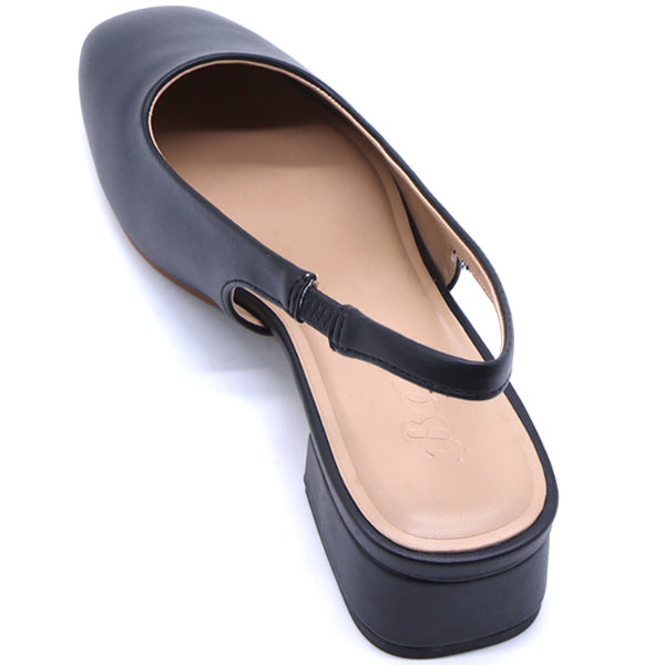 Black Square Toe Slingbacks – view 4