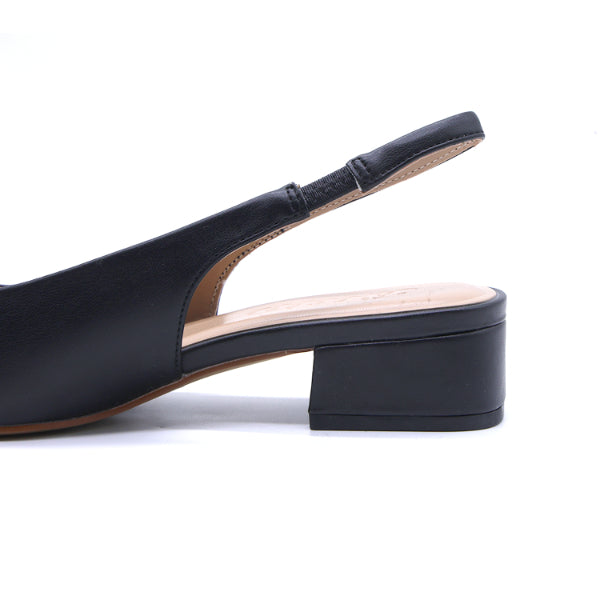 Black Square Toe Slingbacks – view 6