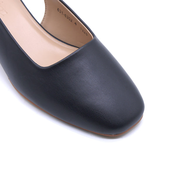 Black Square Toe Slingbacks – view 7
