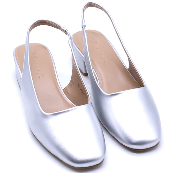 Silver Square Toe Slingbacks – view 2