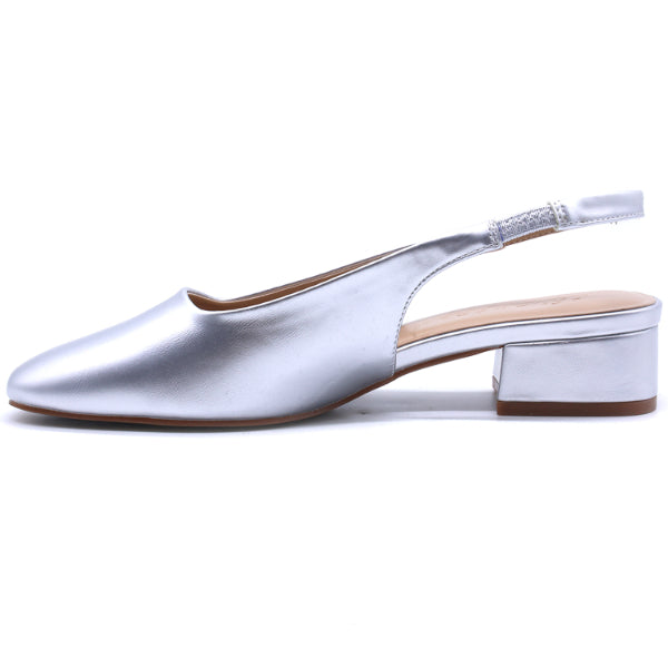 Silver Square Toe Slingbacks – view 3