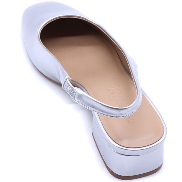Silver Square Toe Slingbacks – view 4