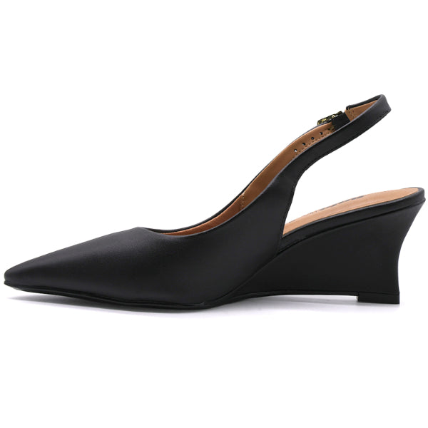 BR Black Wedge Slingbacks – view 5