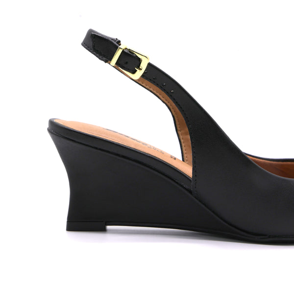 BR Black Wedge Slingbacks – view 6