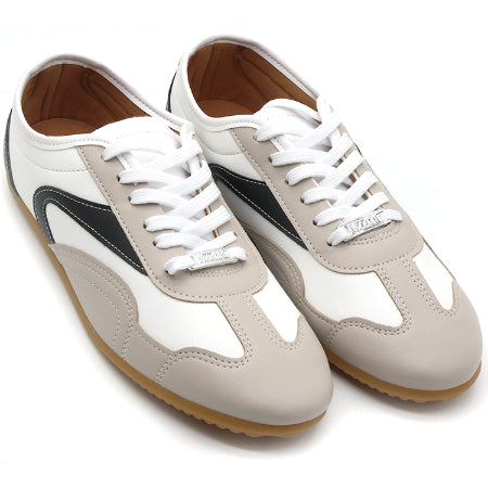 BR White Slim Panelled Sneakers