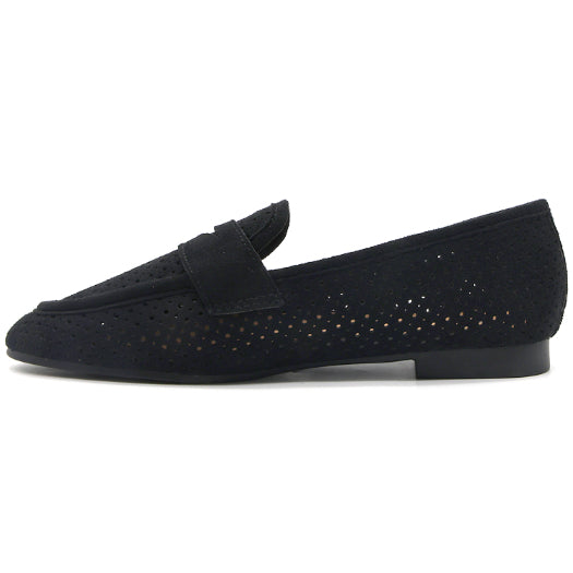Black Suede Penny Loafer