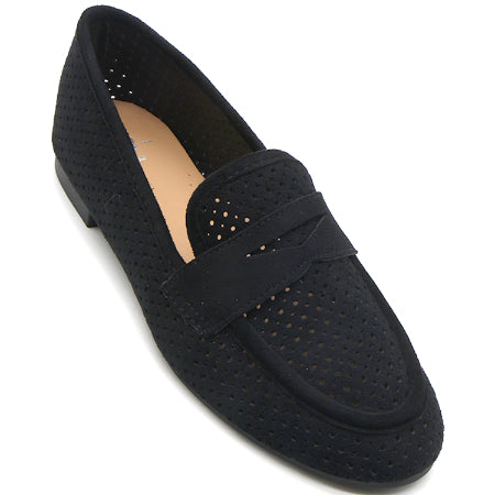 Black Suede Penny Loafer