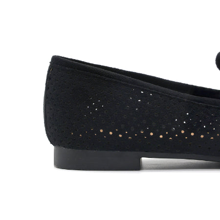 Black Suede Penny Loafer