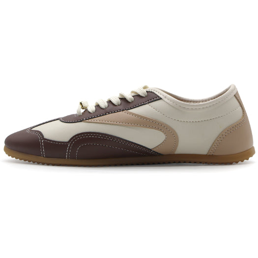 BR Cream Slim Panelled Sneakers – view 2