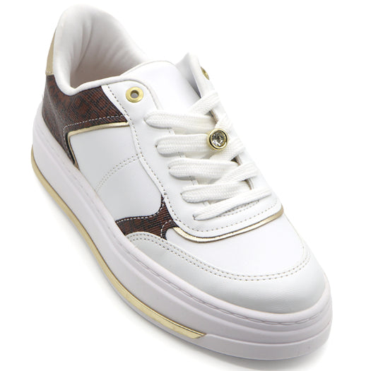 BR White Brown Paneled Sneakers – view 5
