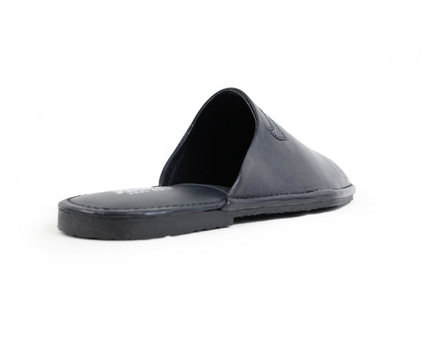 premium leather closed slippers