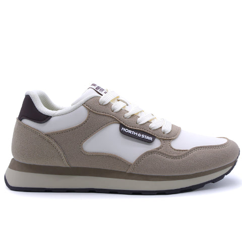 North Star Sirion Beige & White Sneakers