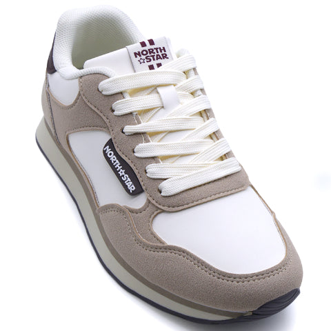 North Star Sirion Beige & White Sneakers