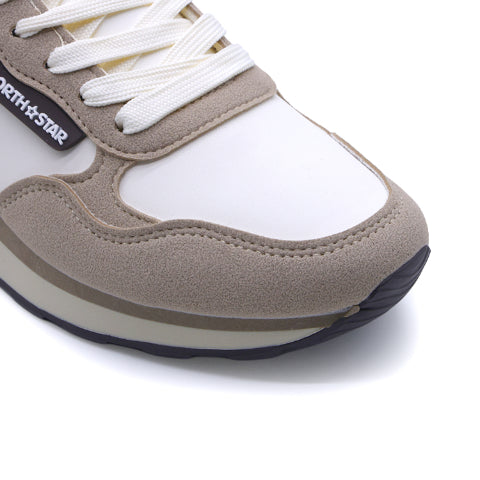 North Star Sirion Beige & White Sneakers
