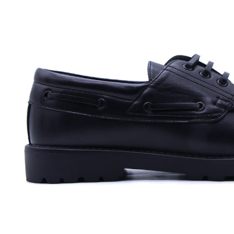 Magaluf Black Boat Shoes