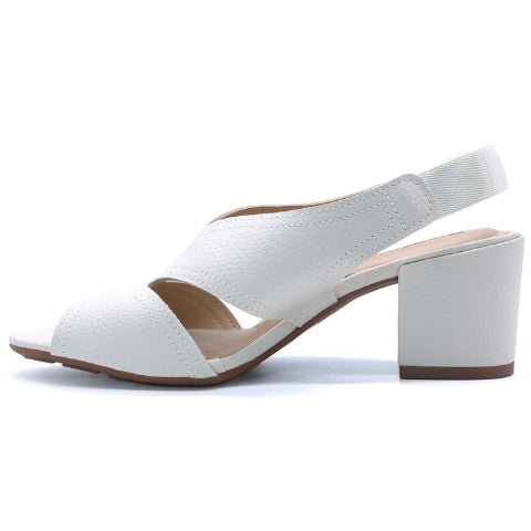 BR White V-Cut Sandal
