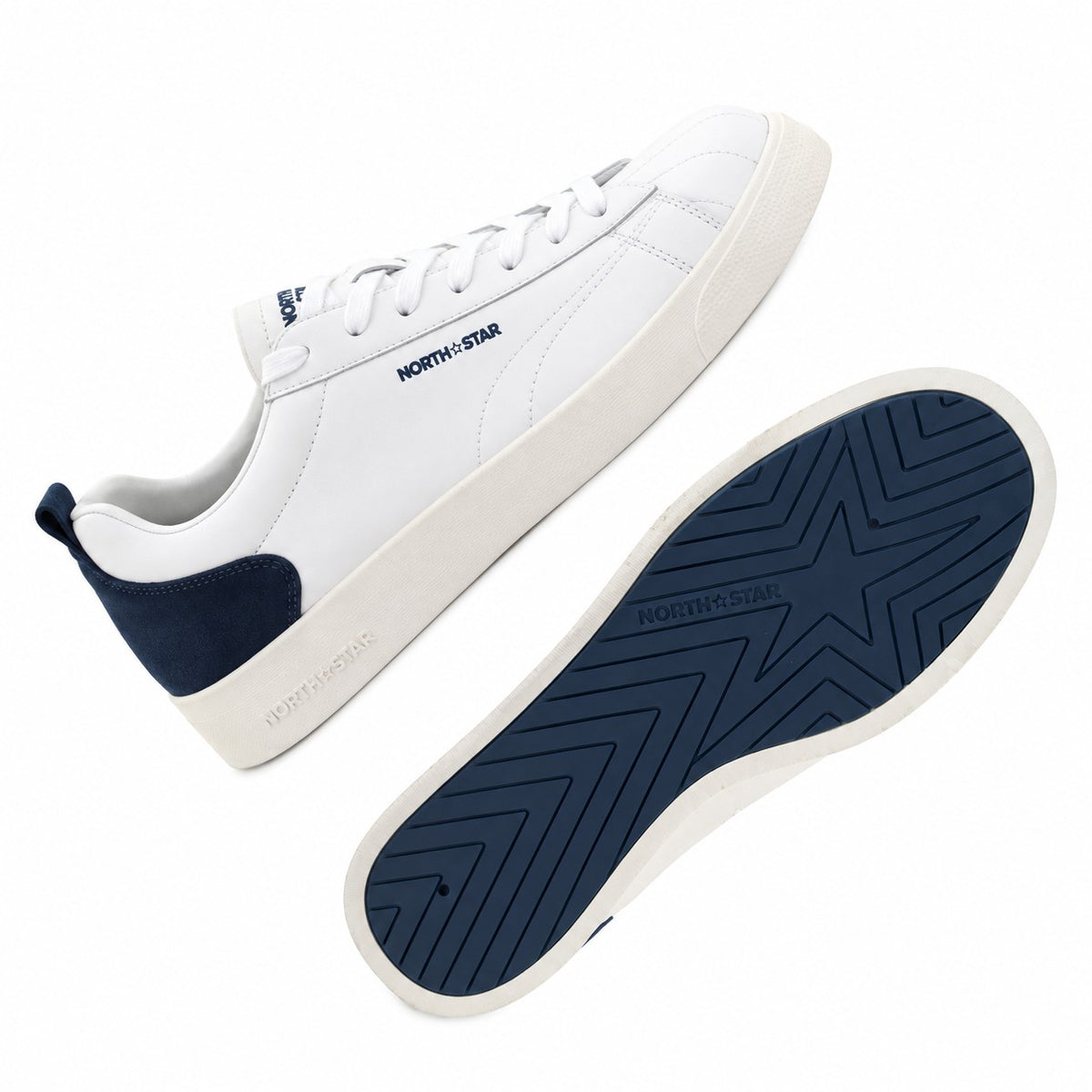 Northstar Court 76 White Navy Sneakers