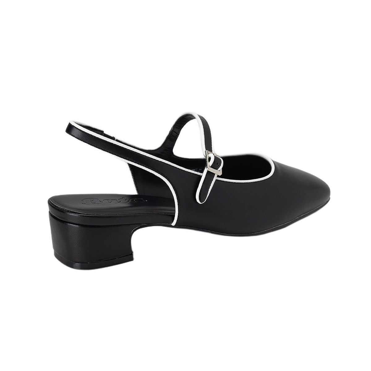 Memphis 35 Black Block Heel Slingbacks – view 3