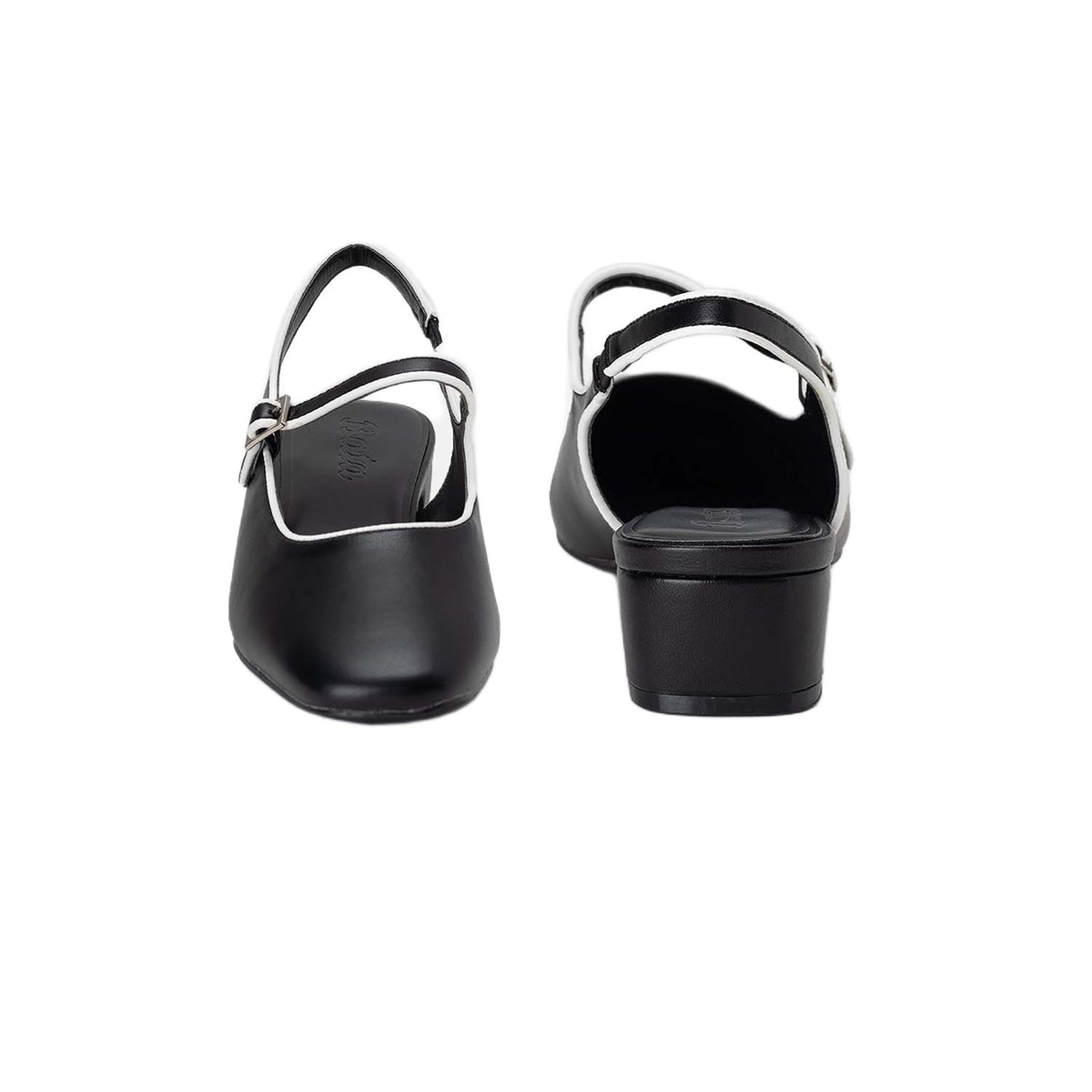 Memphis 35 Black Block Heel Slingbacks – view 6
