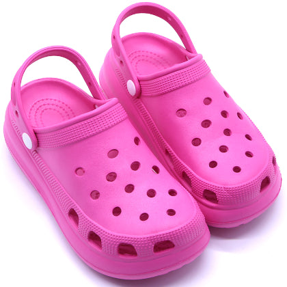 Thick Fuchsia Foam Clogs