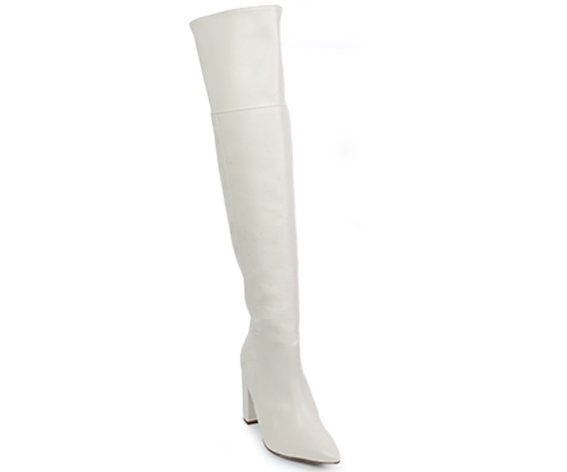 br white over the knee boots
