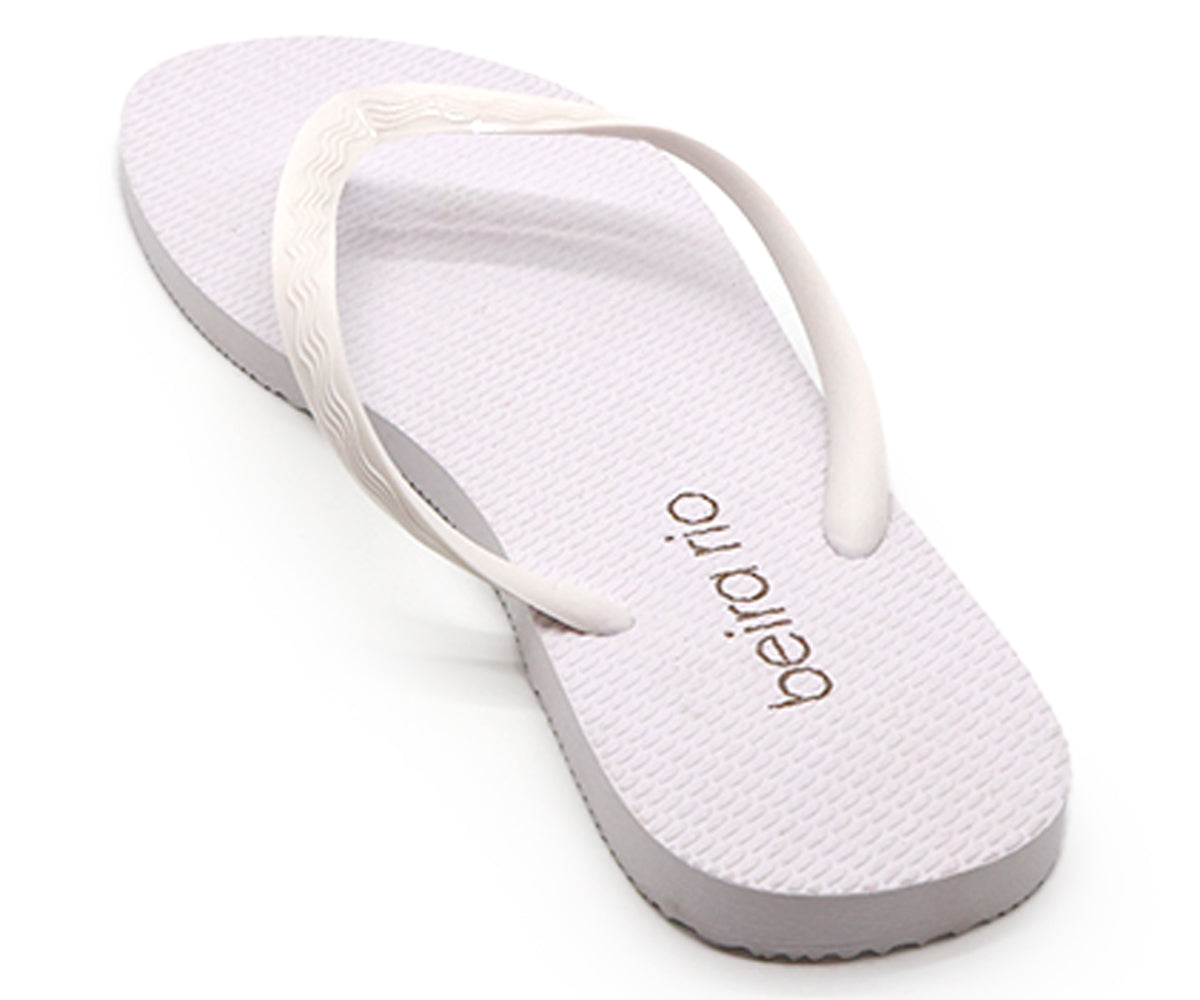 br white pool thongs